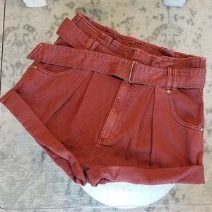 We The Free High Waisted Shorts with Belt Size 28